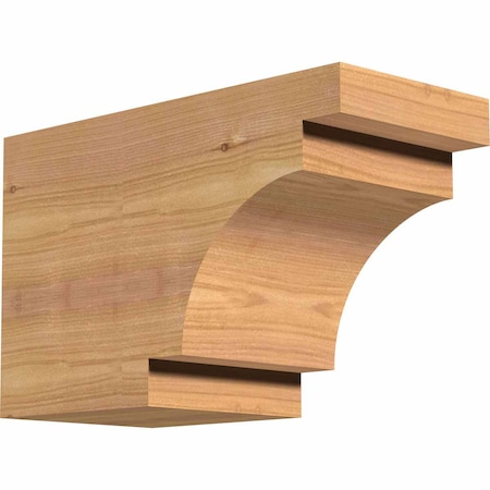 Ekena Millwork Mediterranean Smooth Rafter Tail, Western Red Cedar, 5 1/2"W x 8"H x 12"L RFT06X08X12MED00SWR